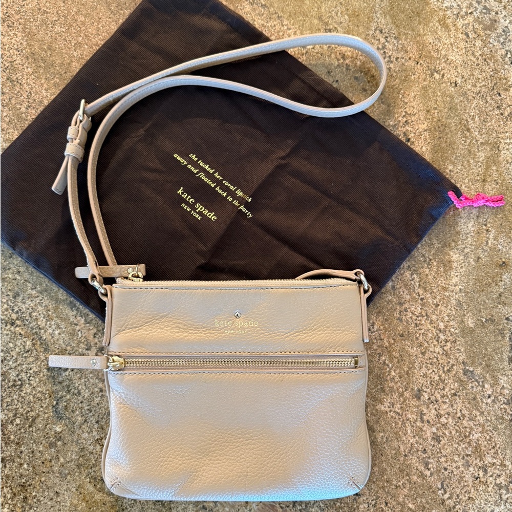 Kate Spade Cream Crossbody Bag with Gold Accents